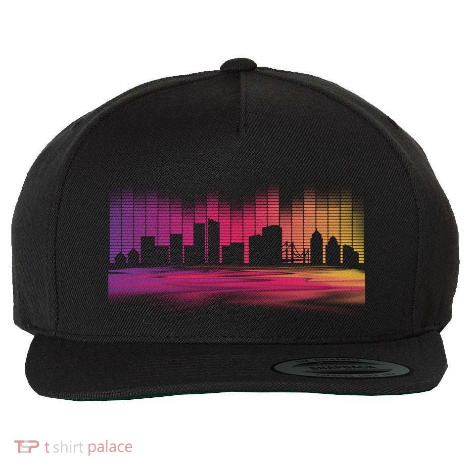 Music Skyline Wool Snapback Cap