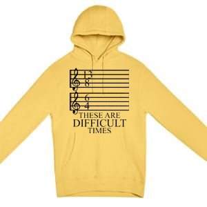 Music Teacher These Are Difficult Times Premium Pullover Hoodie