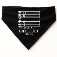 Music Teacher These Are Difficult Times USA-Made Doggie Bandana