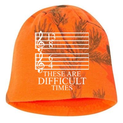 Music Teacher These Are Difficult Times Kati - Camo Knit Beanie