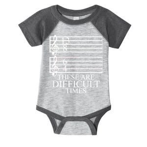 Music Teacher These Are Difficult Times Infant Baby Jersey Bodysuit