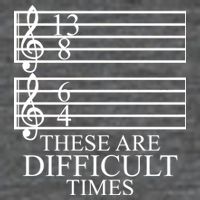 Music Teacher These Are Difficult Times Women's V-Neck T-Shirt