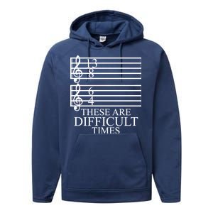 Music Teacher These Are Difficult Times Performance Fleece Hoodie