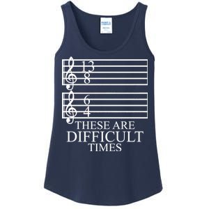 Music Teacher These Are Difficult Times Ladies Essential Tank