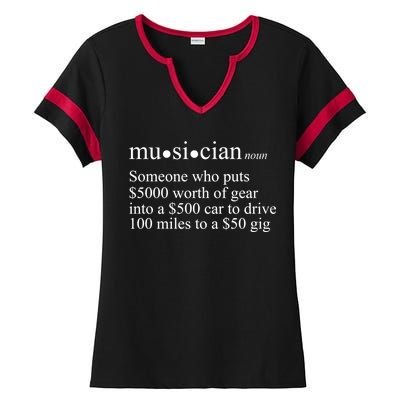 Musician Definition Ladies Halftime Notch Neck Tee