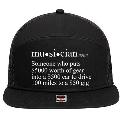 Musician Definition 7 Panel Mesh Trucker Snapback Hat