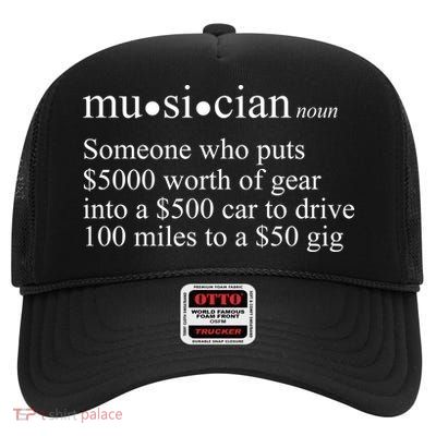 Musician Definition High Crown Mesh Back Trucker Hat