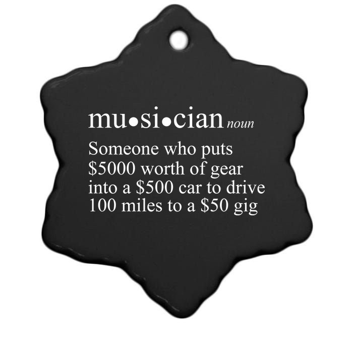 Musician Definition Ceramic Star Ornament