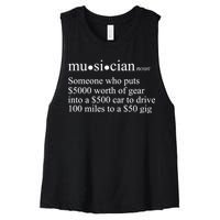 Musician Definition Women's Racerback Cropped Tank