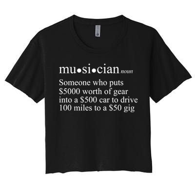 Musician Definition Women's Crop Top Tee