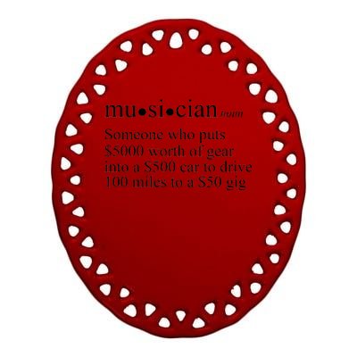 Musician Definition Ceramic Oval Ornament