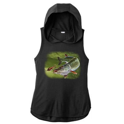 Muskie Ladies PosiCharge Tri-Blend Wicking Draft Hoodie Tank