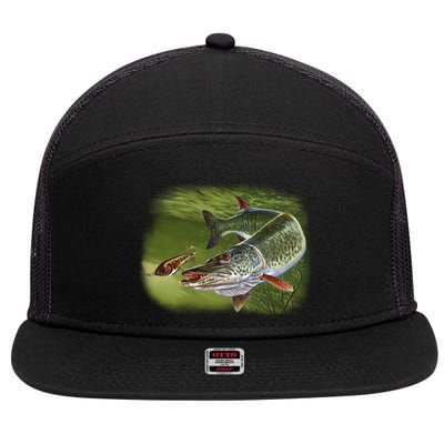 Muskie 7 Panel Mesh Trucker Snapback Hat