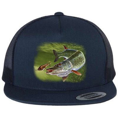 Muskie Flat Bill Trucker Hat