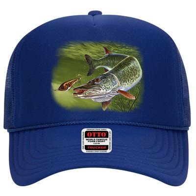 Muskie High Crown Mesh Back Trucker Hat