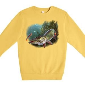 Musky Chase Fishing Premium Crewneck Sweatshirt