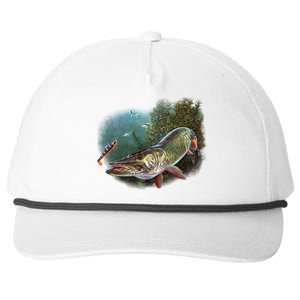 Musky Chase Fishing Snapback Five-Panel Rope Hat