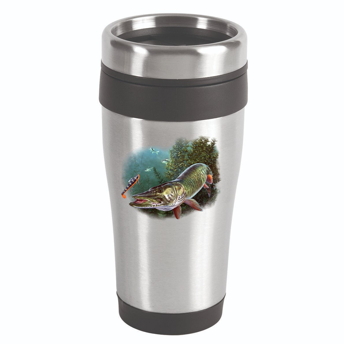 Musky Chase Fishing 16oz Travel Tumbler