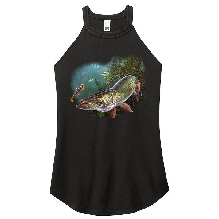 Musky Chase Fishing Women's Perfect Tri Rocker Tank