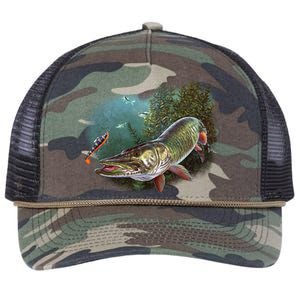 Musky Chase Fishing Retro Rope Trucker Hat Cap