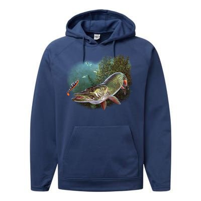 Musky Chase Fishing Performance Fleece Hoodie