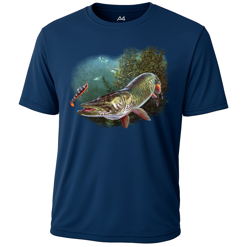 Musky Chase Fishing Cooling Performance Crew T-Shirt