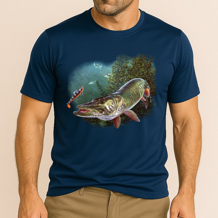 Musky Chase Fishing Cooling Performance Crew T-Shirt