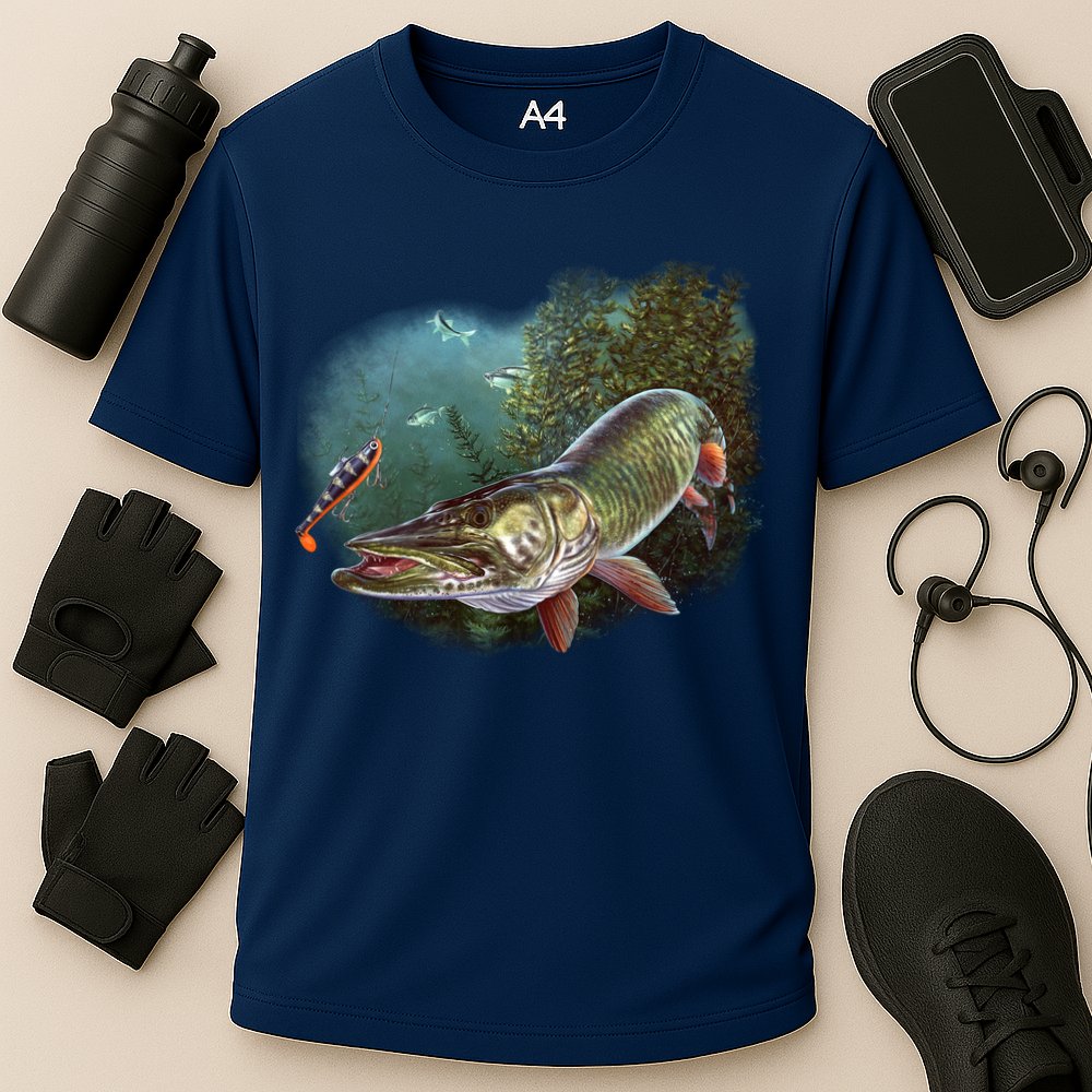 Musky Chase Fishing Cooling Performance Crew T-Shirt