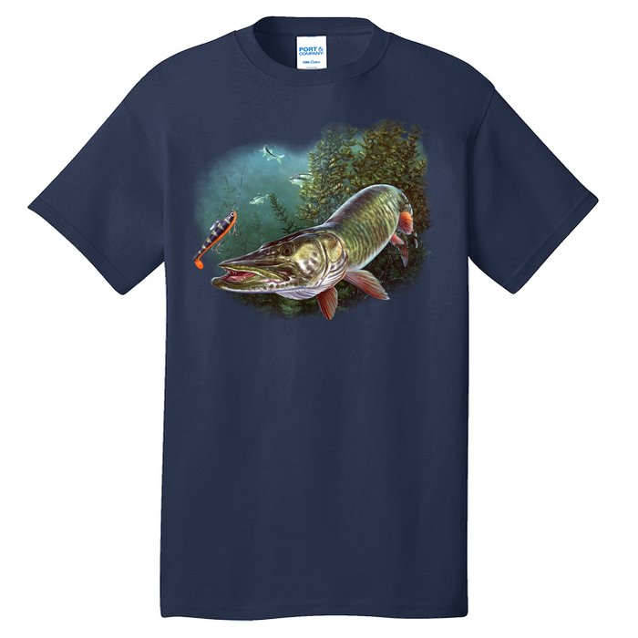 Musky Chase Fishing Tall T-Shirt