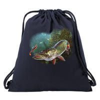 Musky Chase Fishing Drawstring Bag