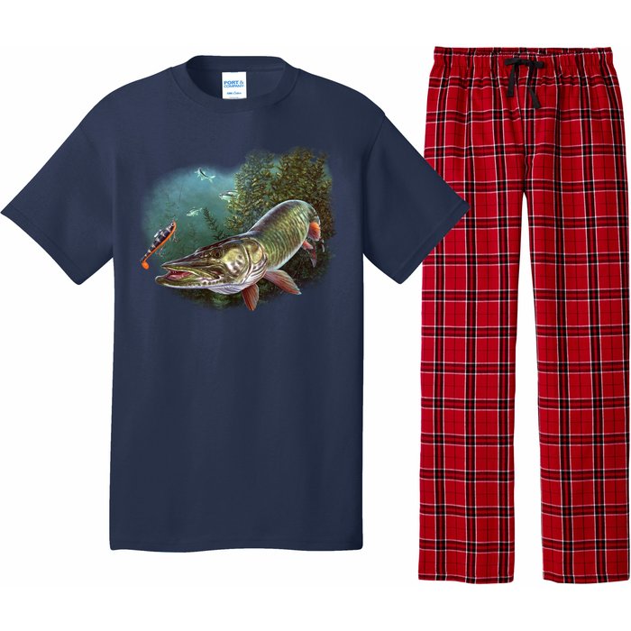 Musky Chase Fishing Pajama Set