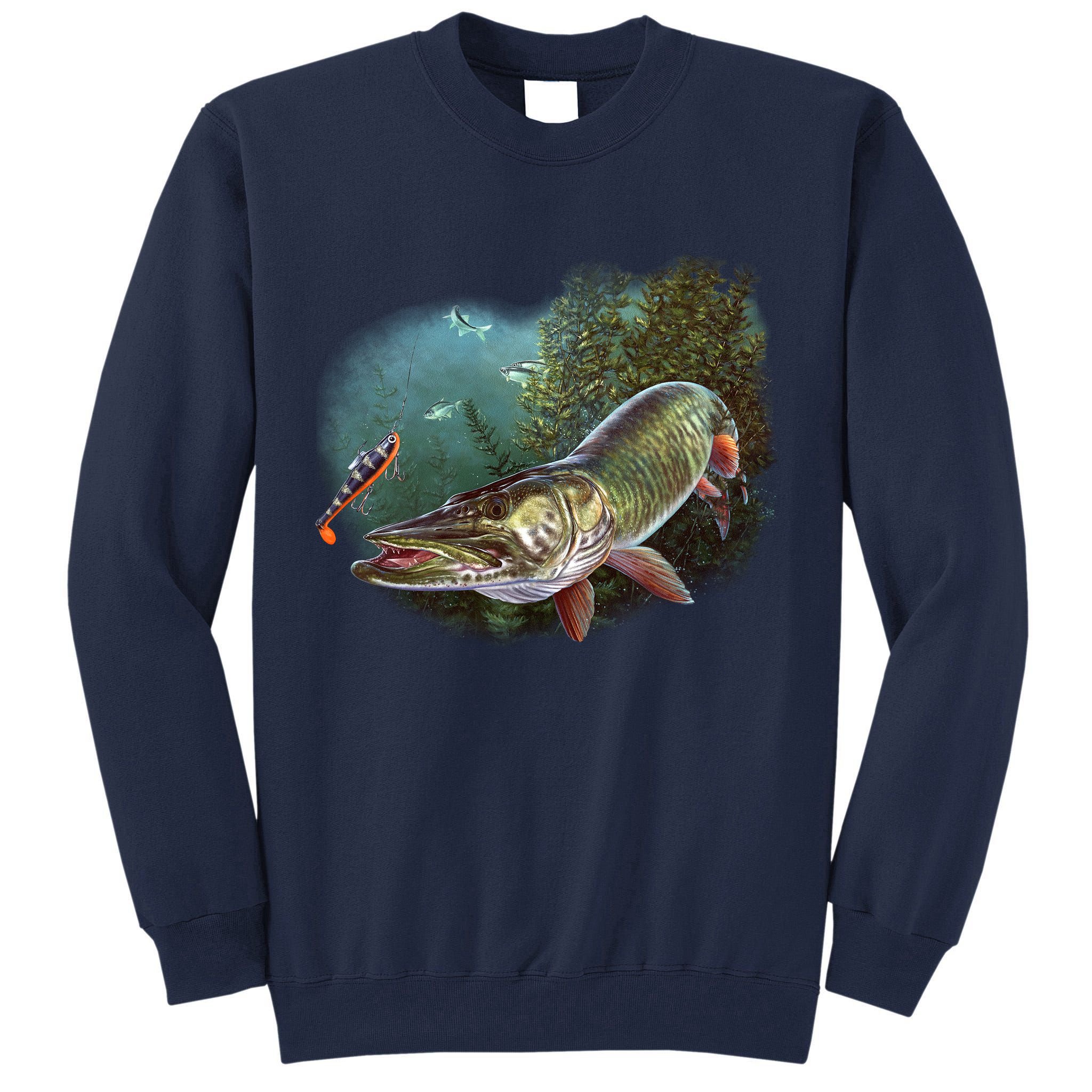 Musky Chase Fishing Tall Sweatshirt