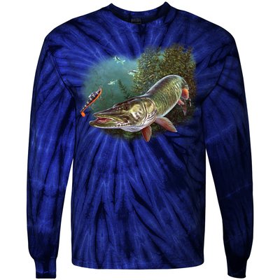 Musky Chase Fishing Tie-Dye Long Sleeve Shirt