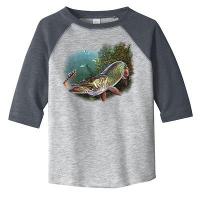 Musky Chase Fishing Toddler Fine Jersey T-Shirt