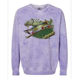 Musky Escape Route Fishing Colorblast Crewneck Sweatshirt