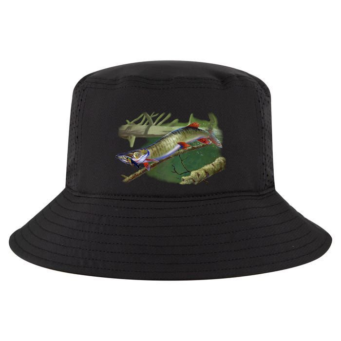 Musky Escape Route Fishing Cool Comfort Performance Bucket Hat