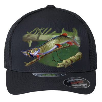 Musky Escape Route Fishing Flexfit Unipanel Trucker Cap