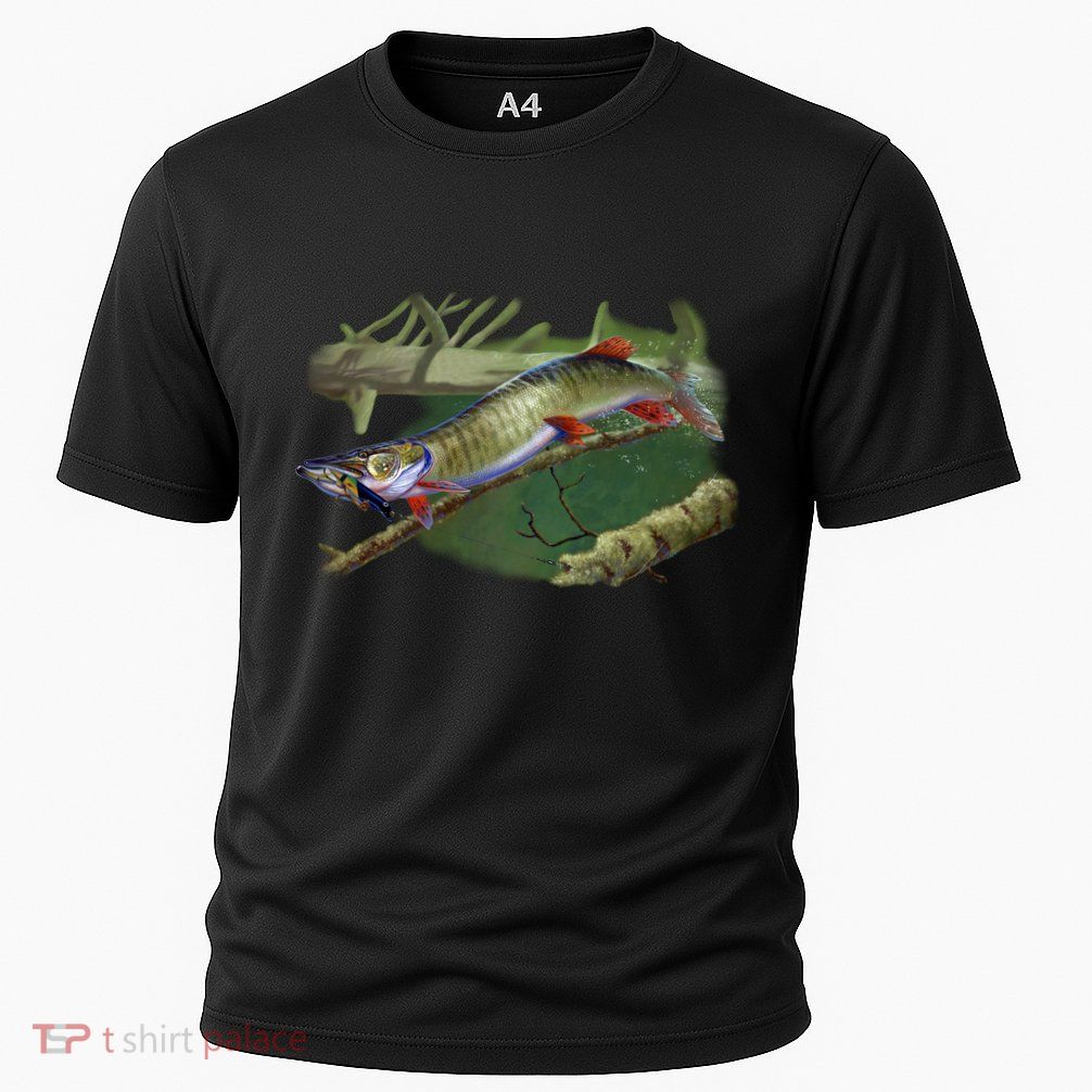Musky Escape Route Fishing Cooling Performance Crew T-Shirt