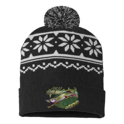 Musky Escape Route Fishing USA-Made Snowflake Beanie