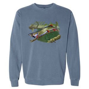 Musky Escape Route Fishing Garment-Dyed Sweatshirt