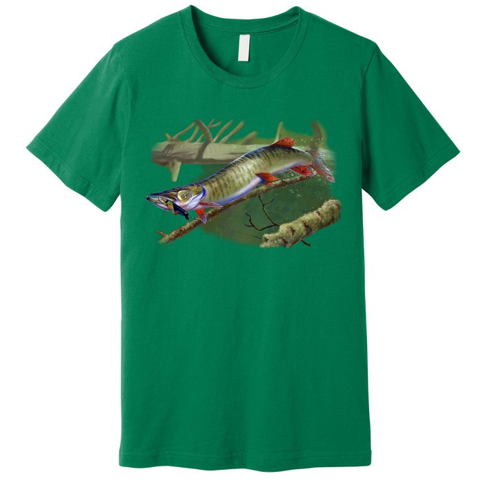 Musky Escape Route Fishing Premium T-Shirt