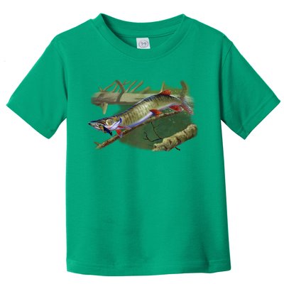 Musky Escape Route Fishing Toddler T-Shirt