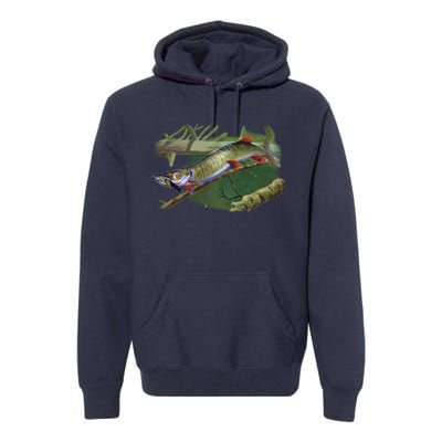 Musky Escape Route Fishing Premium Hoodie