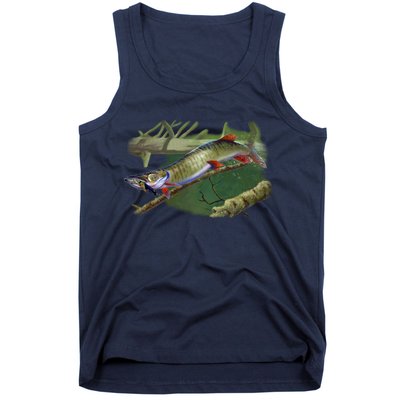 Musky Escape Route Fishing Tank Top