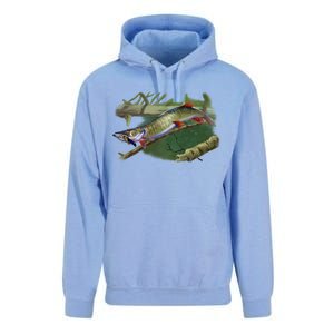 Musky Escape Route Fishing Unisex Surf Hoodie