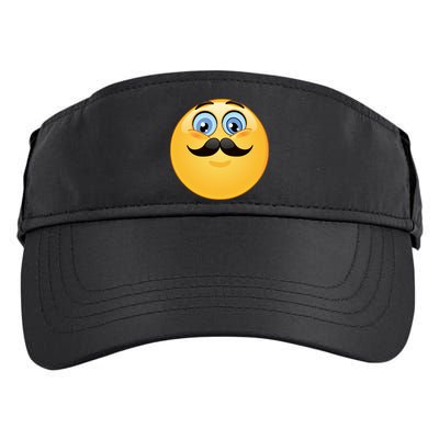 Mustache Emoji Smiley Face Adult Drive Performance Visor