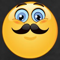 Mustache Emoji Smiley Face 11oz C Handle Ceramic Mug