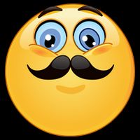 Mustache Emoji Smiley Face Flatbill Hat