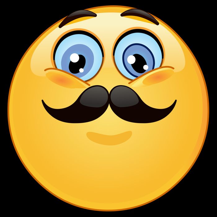 Mustache Emoji Smiley Face Flatbill Hat