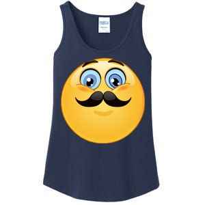 Mustache Emoji Smiley Face Ladies Essential Tank